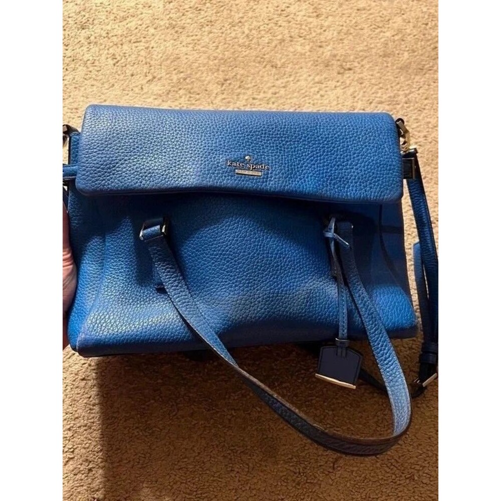 Kate Spade New York Blue Satchel with Shoulder Strap